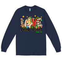Navy love came down luke 2 11 Long Sleeve Tee - texasbilliewilder
