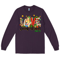 Plum love came down luke 2 11 Long Sleeve Tee - texasbilliewilder