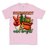 Bubblegum Pink stay merry and bright peace hand Classic Tee - Jasminsmagicworld