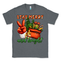 Charcoal Heather stay merry and bright peace hand Classic Tee - Jasminsmagicworld