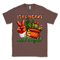 Chestnut stay merry and bright peace hand Classic Tee - Jasminsmagicworld