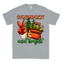 Heather Grey stay merry and bright peace hand Classic Tee - Jasminsmagicworld