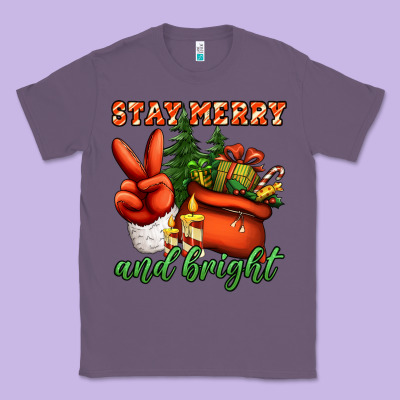 Stay Merry And Bright Peace Hand Classic Tee Designed By Jasminsmagicworld