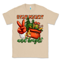 Mushroom stay merry and bright peace hand Classic Tee - Jasminsmagicworld