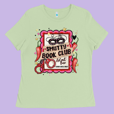 Smutty Book Club Admit One Good Girls Only Ladies Tee Designed By Maliassmallbusiness