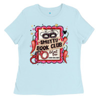 Baby Blue smutty book club admit one good girls only Ladies Tee - MaliasSmallBusiness