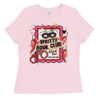 Bubblegum Pink smutty book club admit one good girls only Ladies Tee - MaliasSmallBusiness