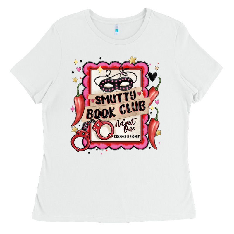 Smutty Book Club Admit One Good Girls Only Ladies Tee by MaliasSmallBusiness | Teevron