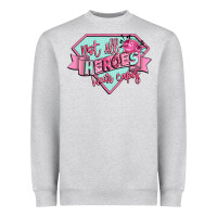 Heather Grey not all heroes wear capes Heavyweight Sweatshirt - CowGirlArtShop