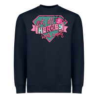 Navy not all heroes wear capes Heavyweight Sweatshirt - CowGirlArtShop