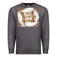 Charcoal Heather He Got it From his Momma Premium Sweatshirt - CowhideDigitalArt
