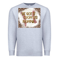 Heather Grey He Got it From his Momma Premium Sweatshirt - CowhideDigitalArt