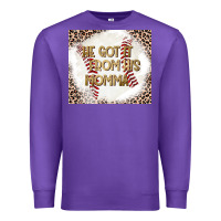 Purple He Got it From his Momma Premium Sweatshirt - CowhideDigitalArt