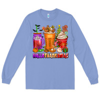 Colony Blue hallothanksmas coffee cups Long Sleeve Tee - texasbilliewilder