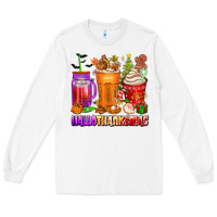 White hallothanksmas coffee cups Long Sleeve Tee - texasbilliewilder