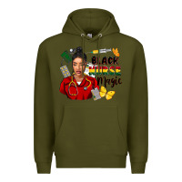 Army Green Juneteenth black Nurse magic Premium Hoodie - FaDigitalArtStudio