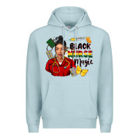 Blue Mist Juneteenth black Nurse magic Premium Hoodie - FaDigitalArtStudio