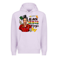 Lilac Juneteenth black Nurse magic Premium Hoodie - FaDigitalArtStudio