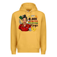 Mustard Juneteenth black Nurse magic Premium Hoodie - FaDigitalArtStudio