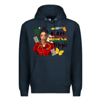 Navy Juneteenth black Nurse magic Premium Hoodie - FaDigitalArtStudio