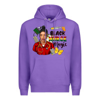 Purple Juneteenth black Nurse magic Premium Hoodie - FaDigitalArtStudio