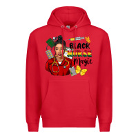 Red Juneteenth black Nurse magic Premium Hoodie - FaDigitalArtStudio