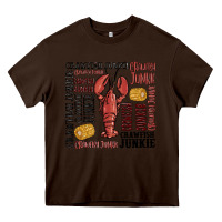 Chocolate Brown crawfish junkie Heavy Core Tee - MaliasSmallBusiness