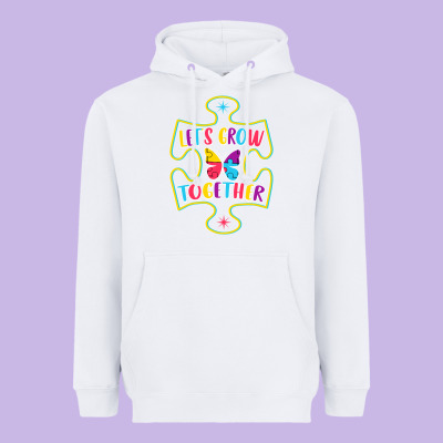 Let S Grow Together Heavyweight Hoodie Designed By Cowhidedigitalart