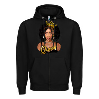 Black black queen Zipper Hoodie - FaDigitalArtStudio
