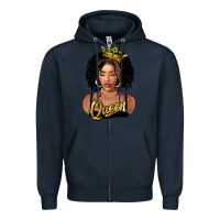 Navy black queen Zipper Hoodie - FaDigitalArtStudio