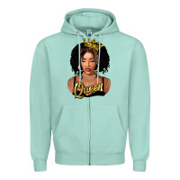 Seafoam black queen Zipper Hoodie - FaDigitalArtStudio