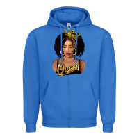 True Royal black queen Zipper Hoodie - FaDigitalArtStudio