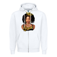 White black queen Zipper Hoodie - FaDigitalArtStudio