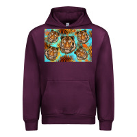 Mauve Wine Tiger Urban Hoodie - Artiststas