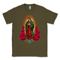 Army Green our lady of guadalupe Classic Tee - Jasminsmagicworld