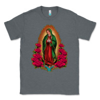 Charcoal Heather our lady of guadalupe Classic Tee - Jasminsmagicworld