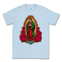 Dusty Blue our lady of guadalupe Classic Tee - Jasminsmagicworld