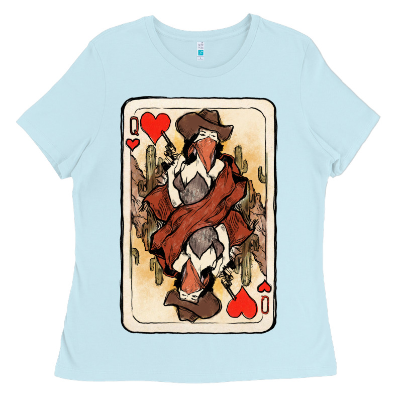 Queen Of Hearts Cowgirl Ladies Tee by NancyCooperArtShop | Teevron