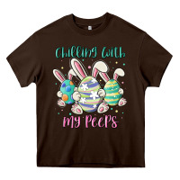 Chocolate Brown chilling with my peeps Heavy Core Tee - MaliasSmallBusiness
