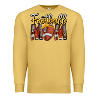 Antique Gold Football Mom Premium Sweatshirt - CowhideDigitalArt