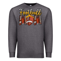 Charcoal Heather Football Mom Premium Sweatshirt - CowhideDigitalArt