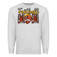 Dove Grey Football Mom Premium Sweatshirt - CowhideDigitalArt