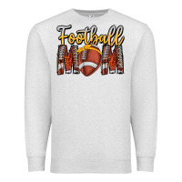 Oatmeal Heather Football Mom Premium Sweatshirt - CowhideDigitalArt