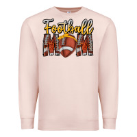 Pale Pink Football Mom Premium Sweatshirt - CowhideDigitalArt