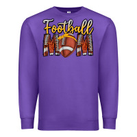 Purple Football Mom Premium Sweatshirt - CowhideDigitalArt