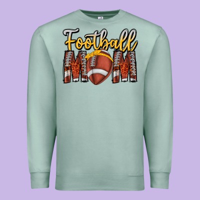 Football Mom Premium Sweatshirt Designed By Cowhidedigitalart