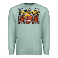 Seafoam Football Mom Premium Sweatshirt - CowhideDigitalArt