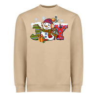 Mushroom christmas joy snowman Heavyweight Sweatshirt - CowGirlArtShop
