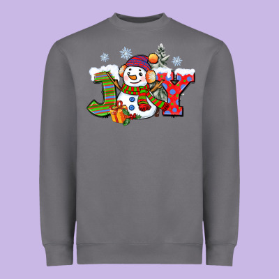 Christmas Joy Snowman Heavyweight Sweatshirt Designed By Cowgirlartshop