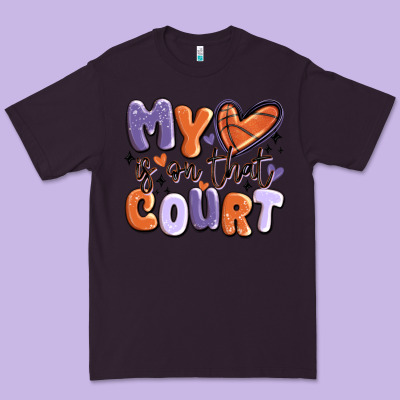 My Heart Is On That Court Premium Tee Designed By Maliassmallbusiness